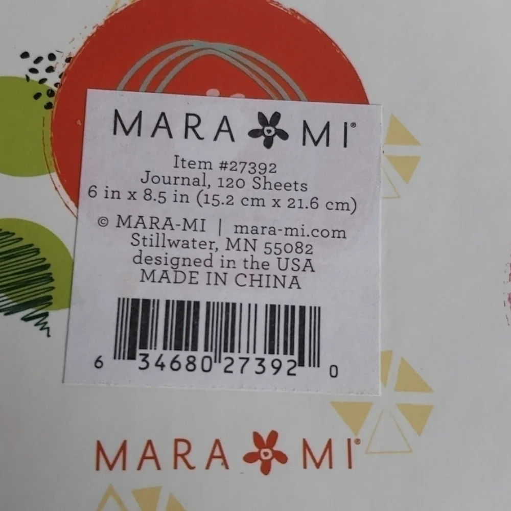 𝅺MARA MI  journal New 6x8.5inches